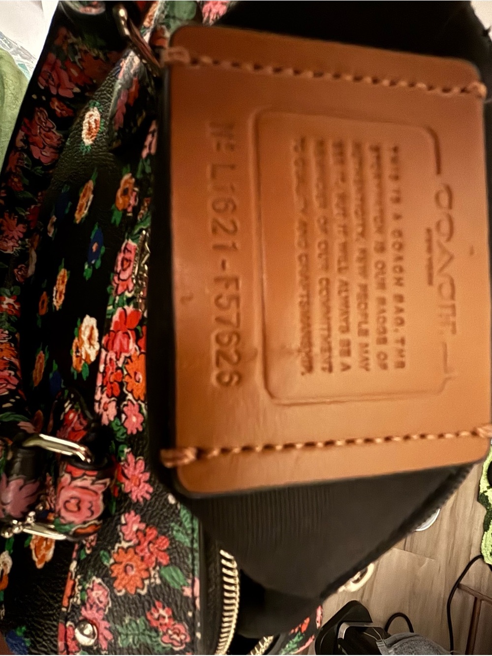 Coach Black Multi Floral Dome Satchel Like New - Picture 5 of 9